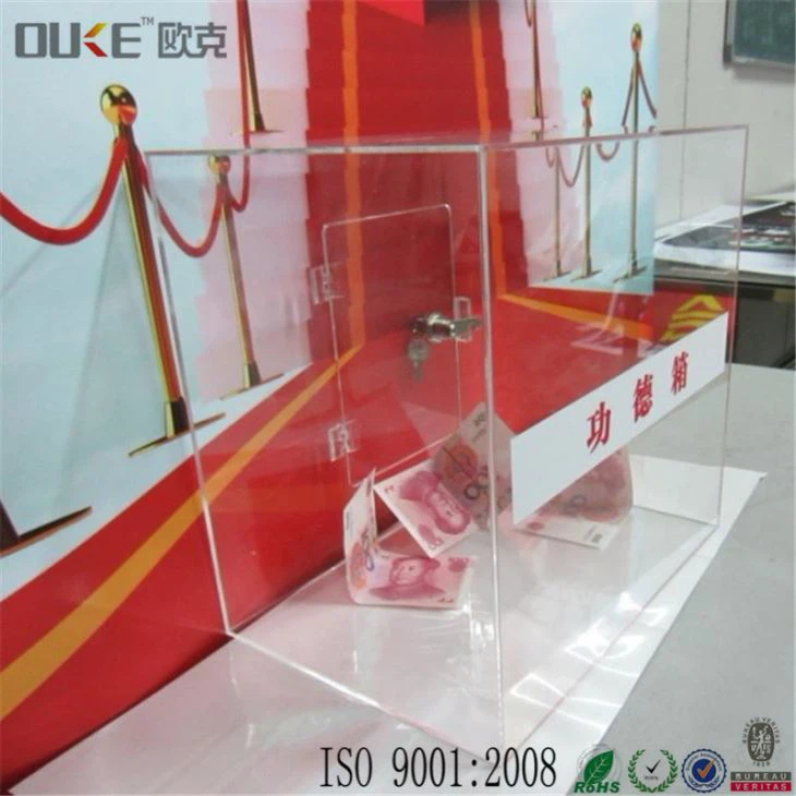 Made In China New Design Large Acrylic Ballot Boxes With Lock