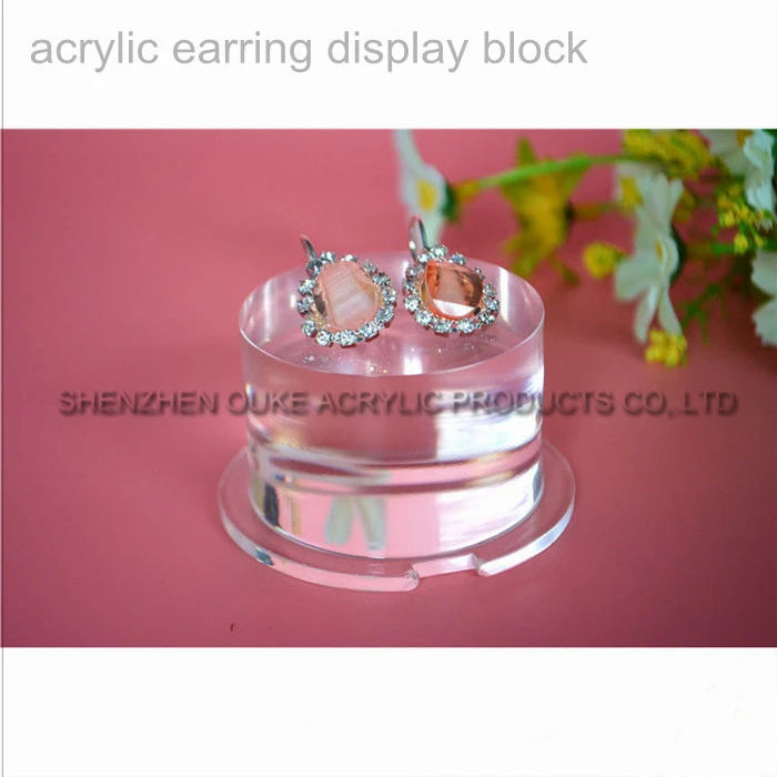2017 New Customized Clear Acrylic Earring Display Block