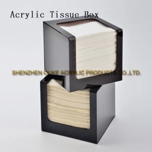 Factory Ódýr Acrylic Box Sérsniðin Perspex Box Acryl teningur kassi fyrir vefjum
