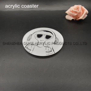Factory Custom Clear Umferð Acrylic Drink Coaster Set