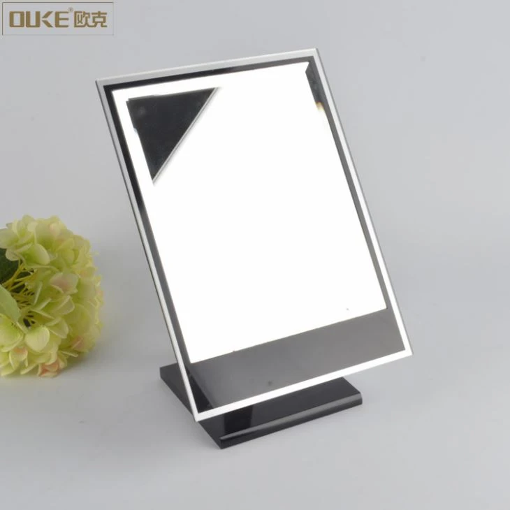 Custom Black Unique Desktop Acrylic Makeup Mirror