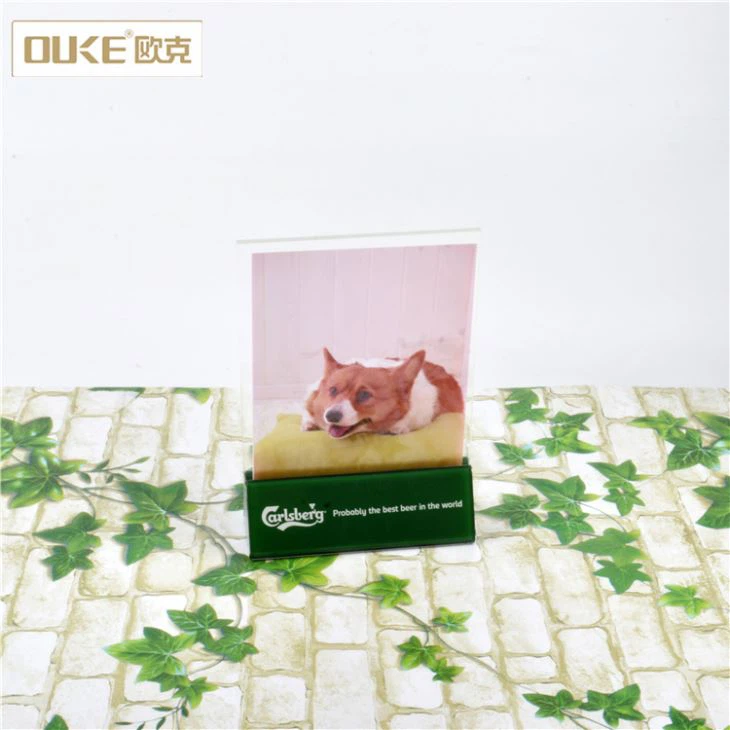 Printing Tabletop Green Acrylic Menu Holder