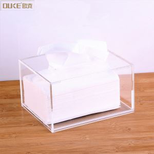 Einfalt Square Hreinsað Akrýl Tissue Box
